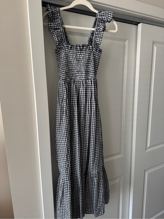 Marea By Liz Joy Dresses & Skirts - Marea by Liz Joy Black and White Gingham Maxi Dress with Ruffle Straps